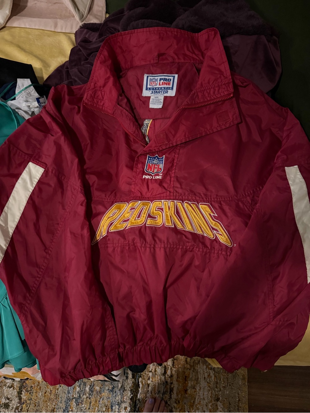 Vintage 90s Starter NFL Pro Line Washington Redskins Pullover Jacket XXL